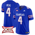 Men's Kansas Jayhawks 2024 Vapor Limited Jersey - All Stitched - Royal, Devin Neal
