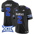 Men's Kansas Jayhawks 2024 Vapor Limited Jersey - All Stitched - Black, Lawrence Arnold