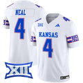 Men's Kansas Jayhawks 2024 Vapor Limited Jersey - All Stitched - White, Devin Neal