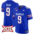 Men's Kansas Jayhawks 2024 Vapor Limited Jersey - All Stitched - Royal, Jason Bean
