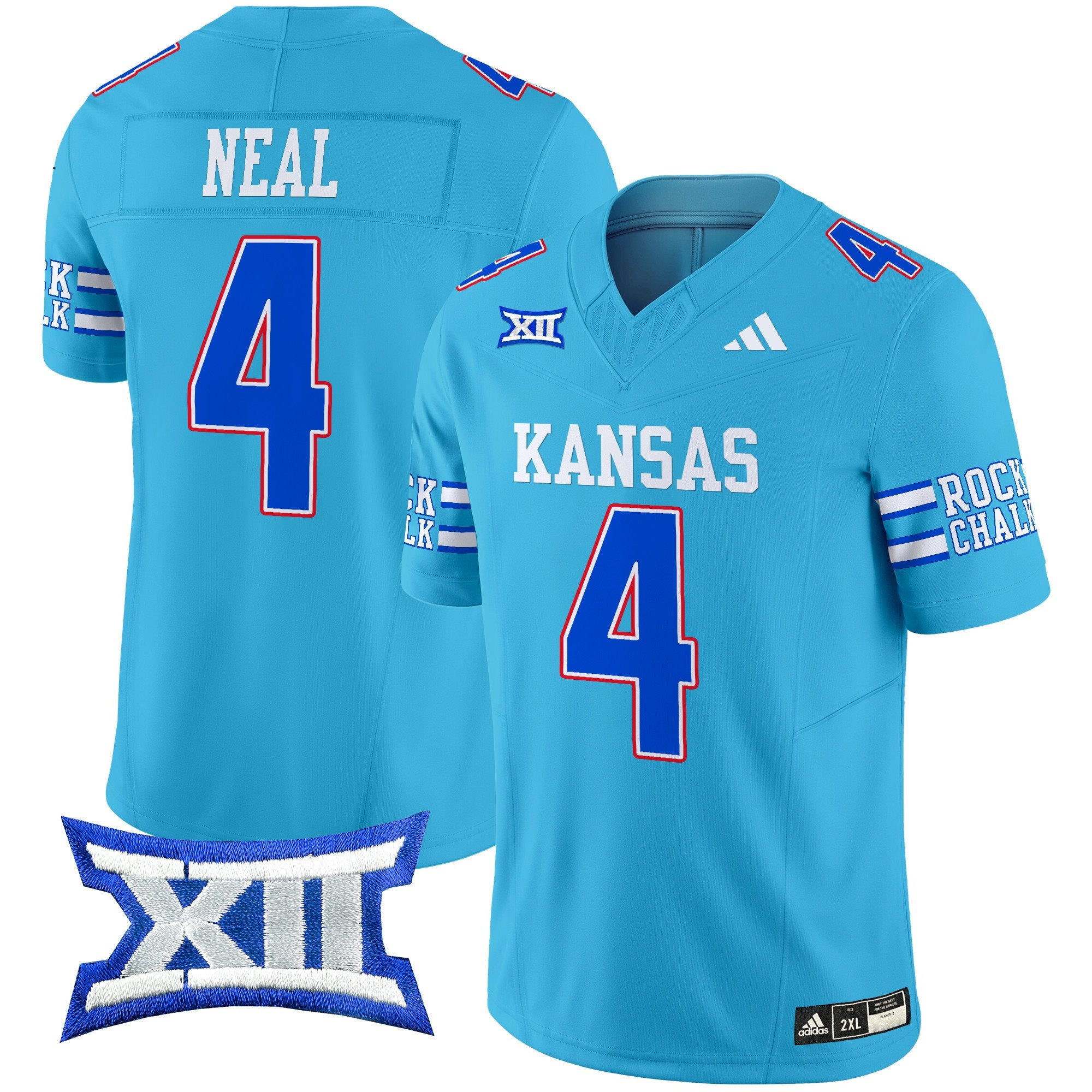 Men's Kansas Jayhawks 2024 Vapor Limited Jersey - All Stitched - Old KU, Devin Neal