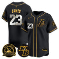 Men's Lakers Kobe Bryant Patch Vapor Premier Limited Jersey - All Stitched - Black Gold, LeBron James