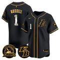 Men's Lakers Kobe Bryant Patch Vapor Premier Limited Jersey - All Stitched - Black Gold, D'Angelo Russell