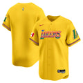Men's Lakers Mexico Vapor Baseball Jersey - All Stitched - Gold, Team