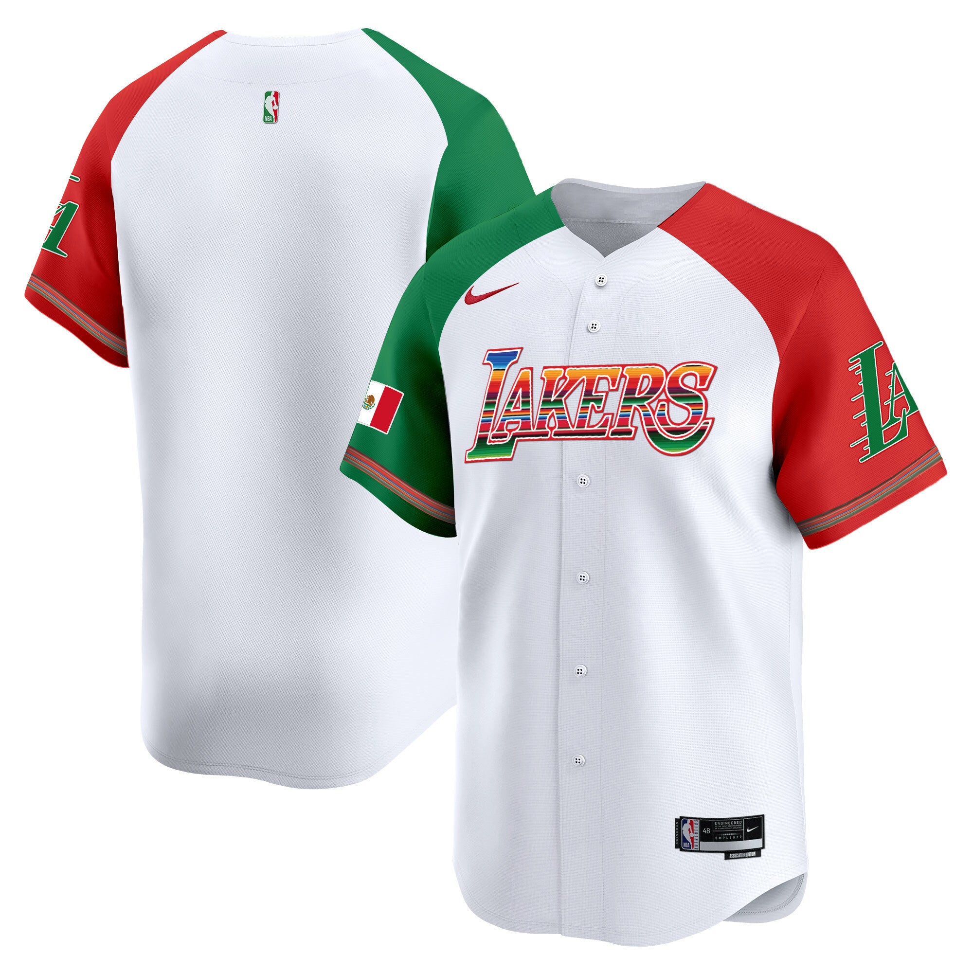 Men's Lakers Mexico Vapor Baseball Jersey - All Stitched - Alternate, Team