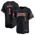 Men's Lakers Mexico Vapor Baseball Jersey - All Stitched - Black, D'Angelo Russell