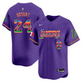 Men's Lakers Mexico Vapor Baseball Jersey - All Stitched - Purple, Kobe Bryant