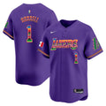 Men's Lakers Mexico Vapor Baseball Jersey - All Stitched - Purple, D'Angelo Russell