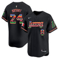Men's Lakers Mexico Vapor Baseball Jersey - All Stitched - Black, Kobe Bryant