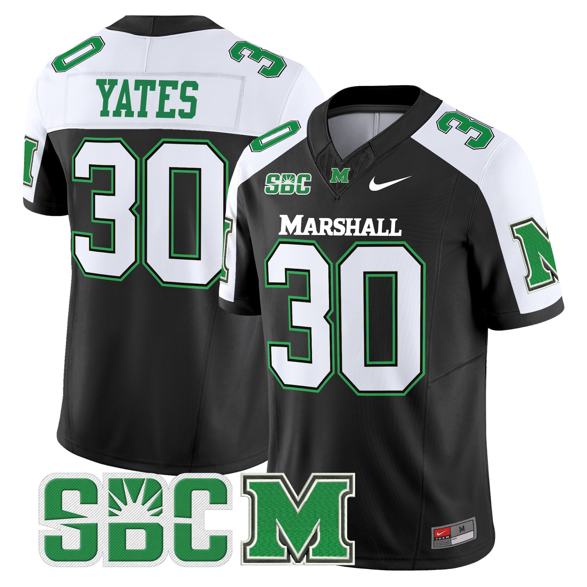 Men's Marshall Thundering Herd 2024 Vapor Limited Jersey - All stitched - Black Alternate, Jaden Yates