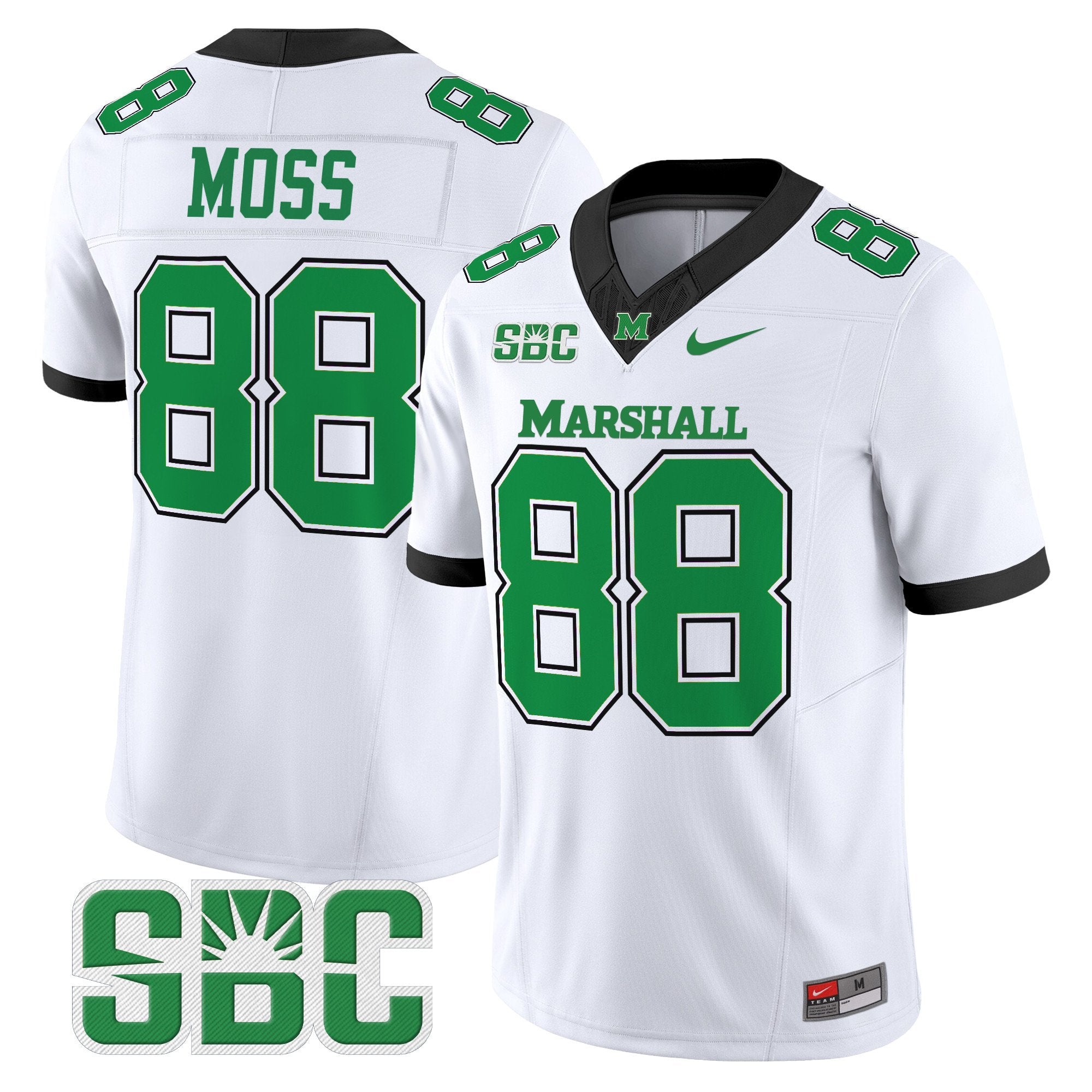 Men's Marshall Thundering Herd 2024 Vapor Limited Jersey - All stitched - White, Randy Moss