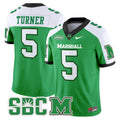 Men's Marshall Thundering Herd 2024 Vapor Limited Jersey - All stitched - Green Alternate, A.J. Turner