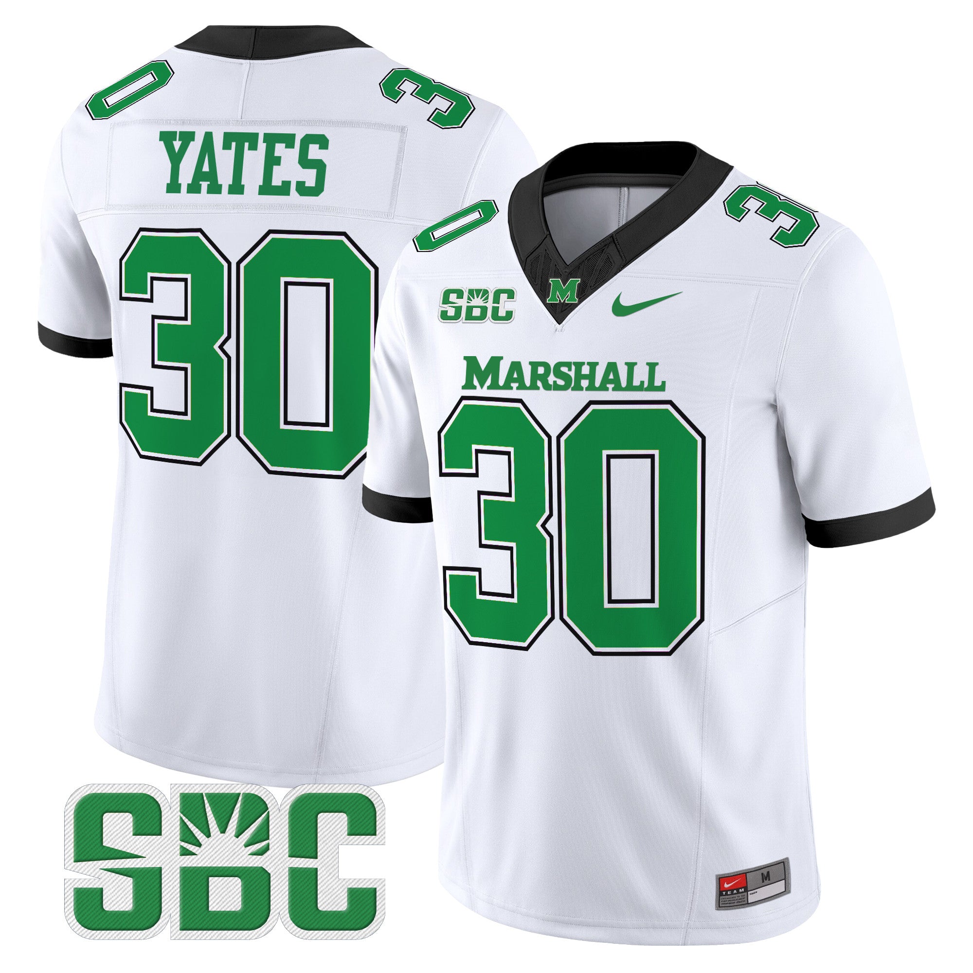 Men's Marshall Thundering Herd 2024 Vapor Limited Jersey - All stitched - White, Jaden Yates