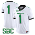 Men's Marshall Thundering Herd 2024 Vapor Limited Jersey - All stitched - White, #1 Team