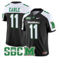 Men's Marshall Thundering Herd 2024 Vapor Limited Jersey - All stitched - Black Alternate, Stone Earle