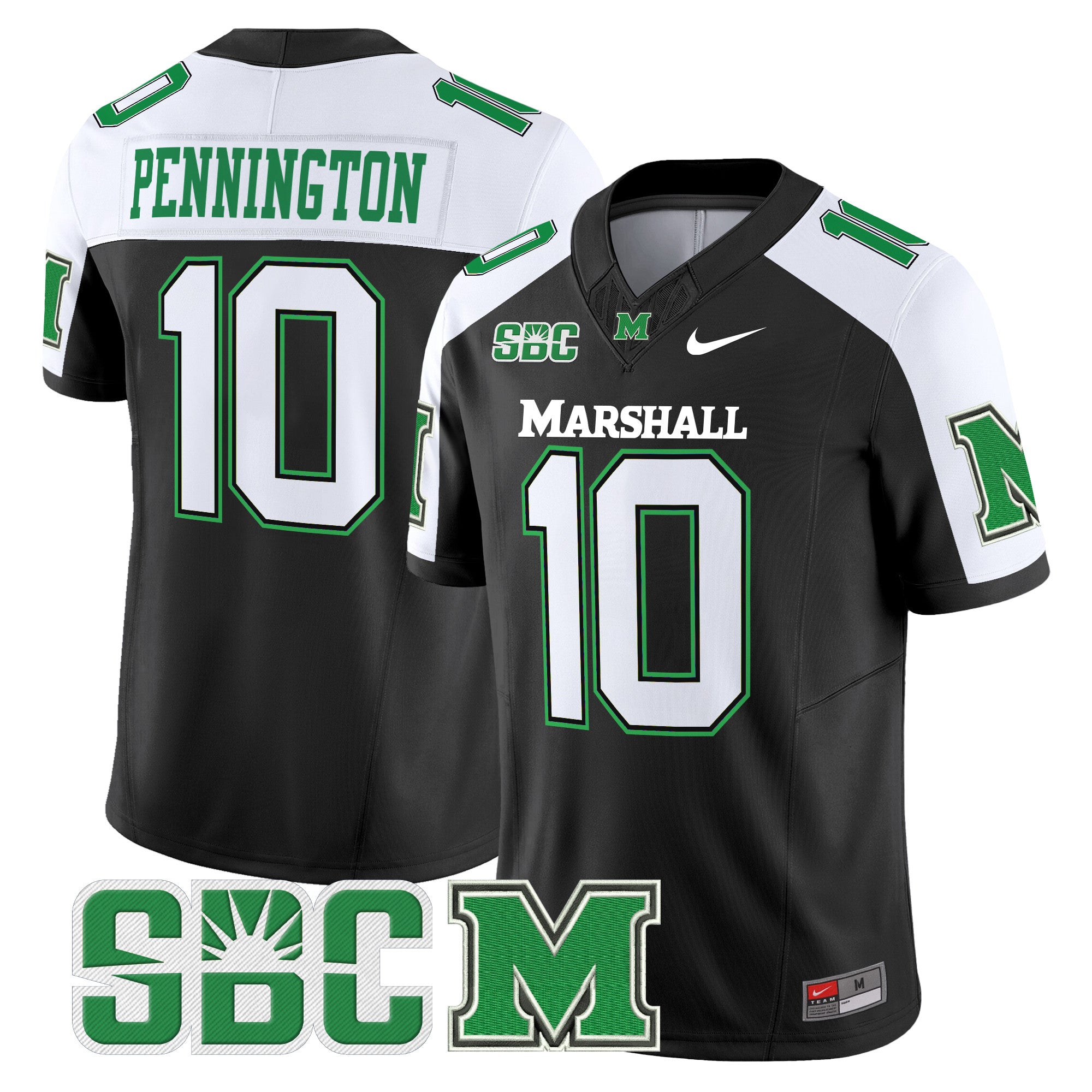 Men's Marshall Thundering Herd 2024 Vapor Limited Jersey - All stitched - Black Alternate, Chad Pennington