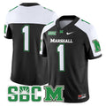 Men's Marshall Thundering Herd 2024 Vapor Limited Jersey - All stitched - Black Alternate, #1 Team