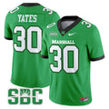 Men's Marshall Thundering Herd 2024 Vapor Limited Jersey - All stitched - Kelly Green, Jaden Yates