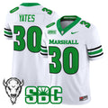 Men's Marshall Thundering Herd 2025 Vapor Limited Jersey - All stitched - White, Jaden Yates