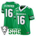 Men's Marshall Thundering Herd 2025 Vapor Limited Jersey - All stitched - Kelly Green, Christian Fitzpatrick