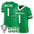 Men's Marshall Thundering Herd 2025 Vapor Limited Jersey - All stitched - Kelly Green, Braylon Braxton