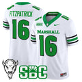 Men's Marshall Thundering Herd 2025 Vapor Limited Jersey - All stitched - White, Christian Fitzpatrick