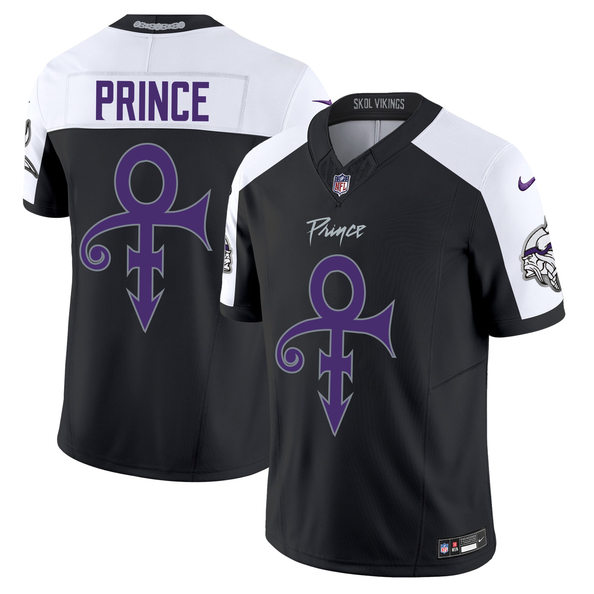 Men's Minnesota Vikings 2024 Prince Vapor Limited Jersey - All Stitched - Black Alternate, Prince