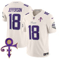 Men's Minnesota Vikings 2024 Prince Vapor Limited Jersey - All Stitched - Cream, Justin Jefferson