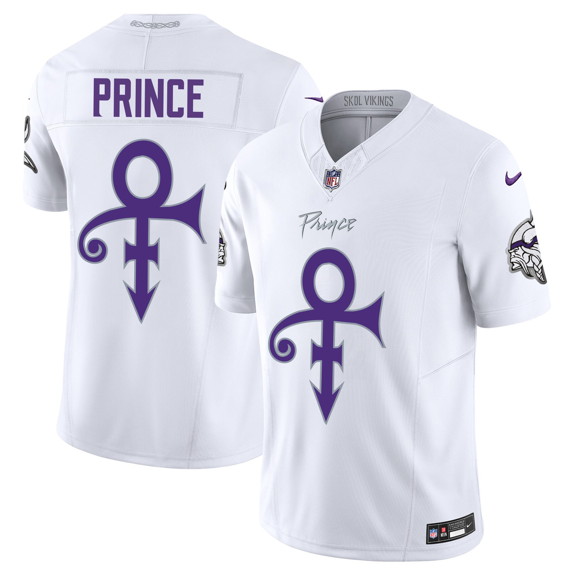 Men's Minnesota Vikings 2024 Prince Vapor Limited Jersey - All Stitched - White Limited, Prince