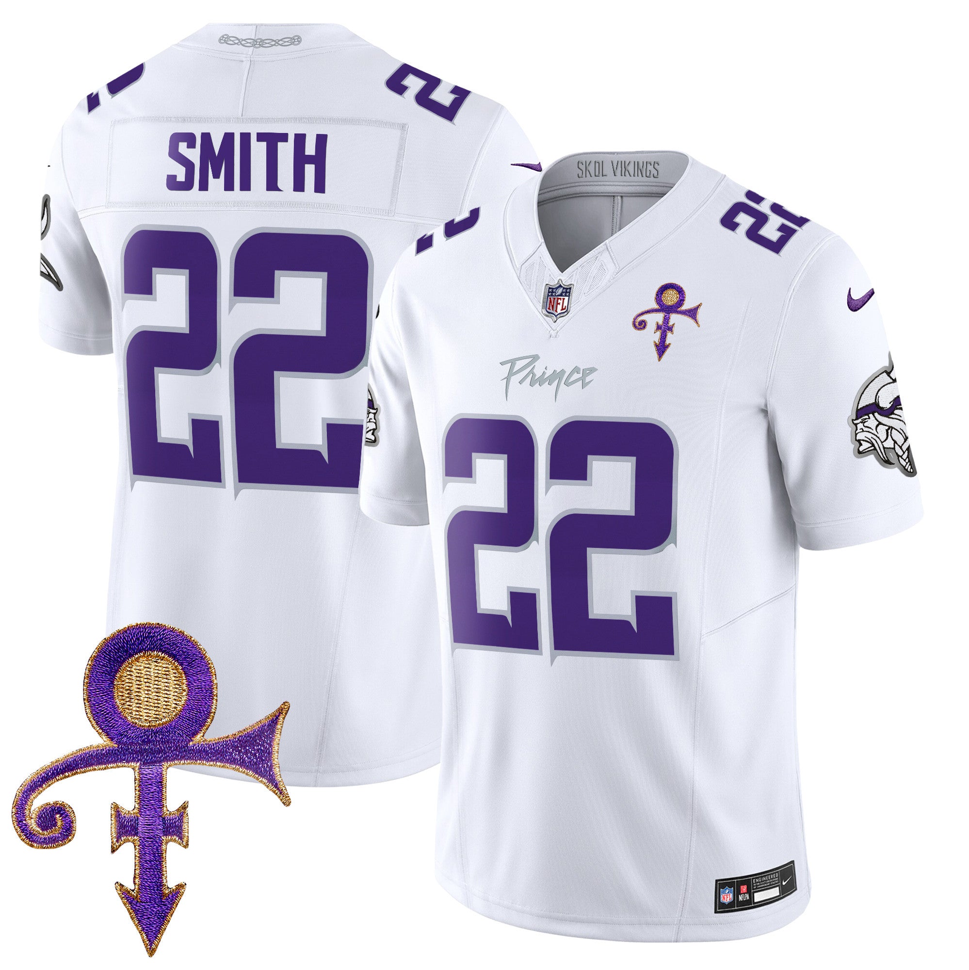 Men's Minnesota Vikings 2024 Prince Vapor Limited Jersey - All Stitched - White Limited, Harrison Smith