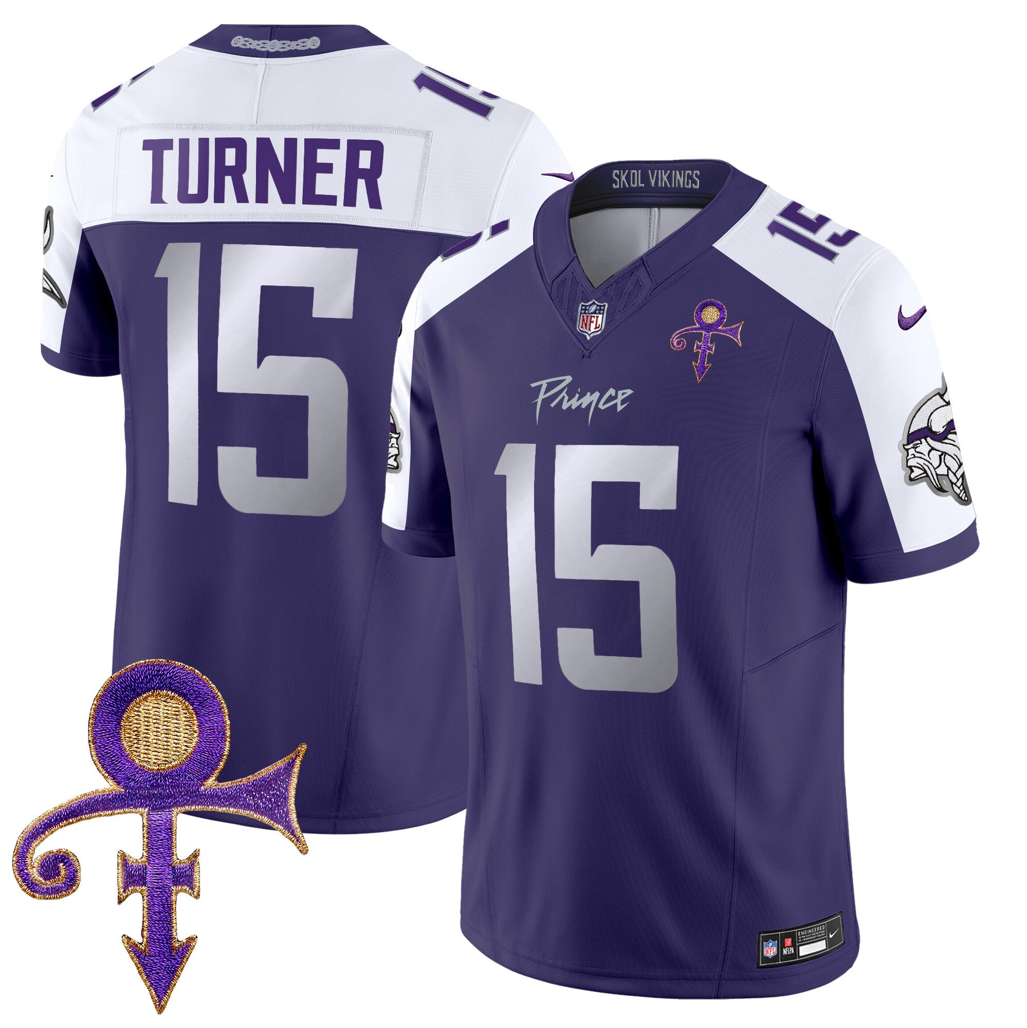 Men's Minnesota Vikings 2024 Prince Vapor Limited Jersey - All Stitched - Purple Alternate, Dallas Turner