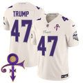 Men's Minnesota Vikings 2024 Prince Vapor Limited Jersey - All Stitched - Cream, Donald Trump