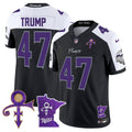 Men's Minnesota Vikings 2024 Prince Vapor Limited Jersey V2 - All Stitched - Black Alternate, Donald Trump