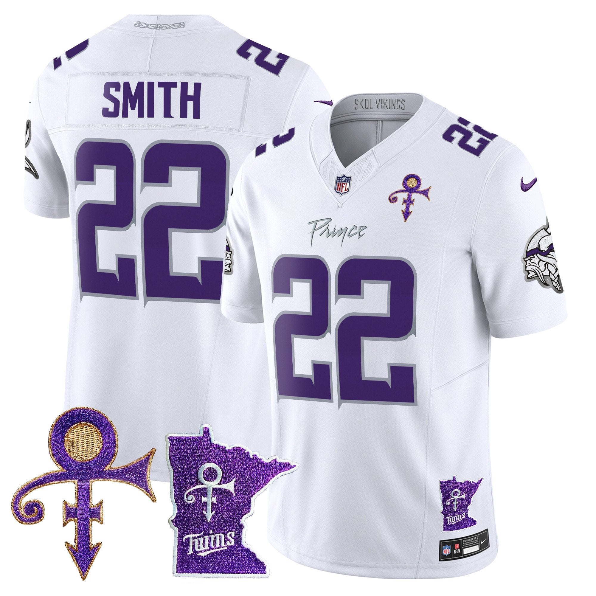 Men's Minnesota Vikings 2024 Prince Vapor Limited Jersey V2 - All Stitched - White Limited, Harrison Smith