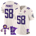 Men's Minnesota Vikings 2024 Prince Vapor Limited Jersey V2 - All Stitched - Cream, Prince 1958