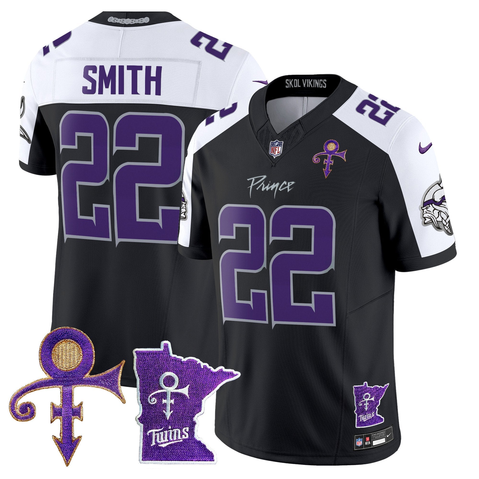Men's Minnesota Vikings 2024 Prince Vapor Limited Jersey V2 - All Stitched - Black Alternate, Harrison Smith