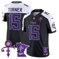 Men's Minnesota Vikings 2024 Prince Vapor Limited Jersey V2 - All Stitched - Black Alternate, Dallas Turner