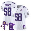 Men's Minnesota Vikings 2024 Prince Vapor Limited Jersey V2 - All Stitched - White Limited, Prince 1958