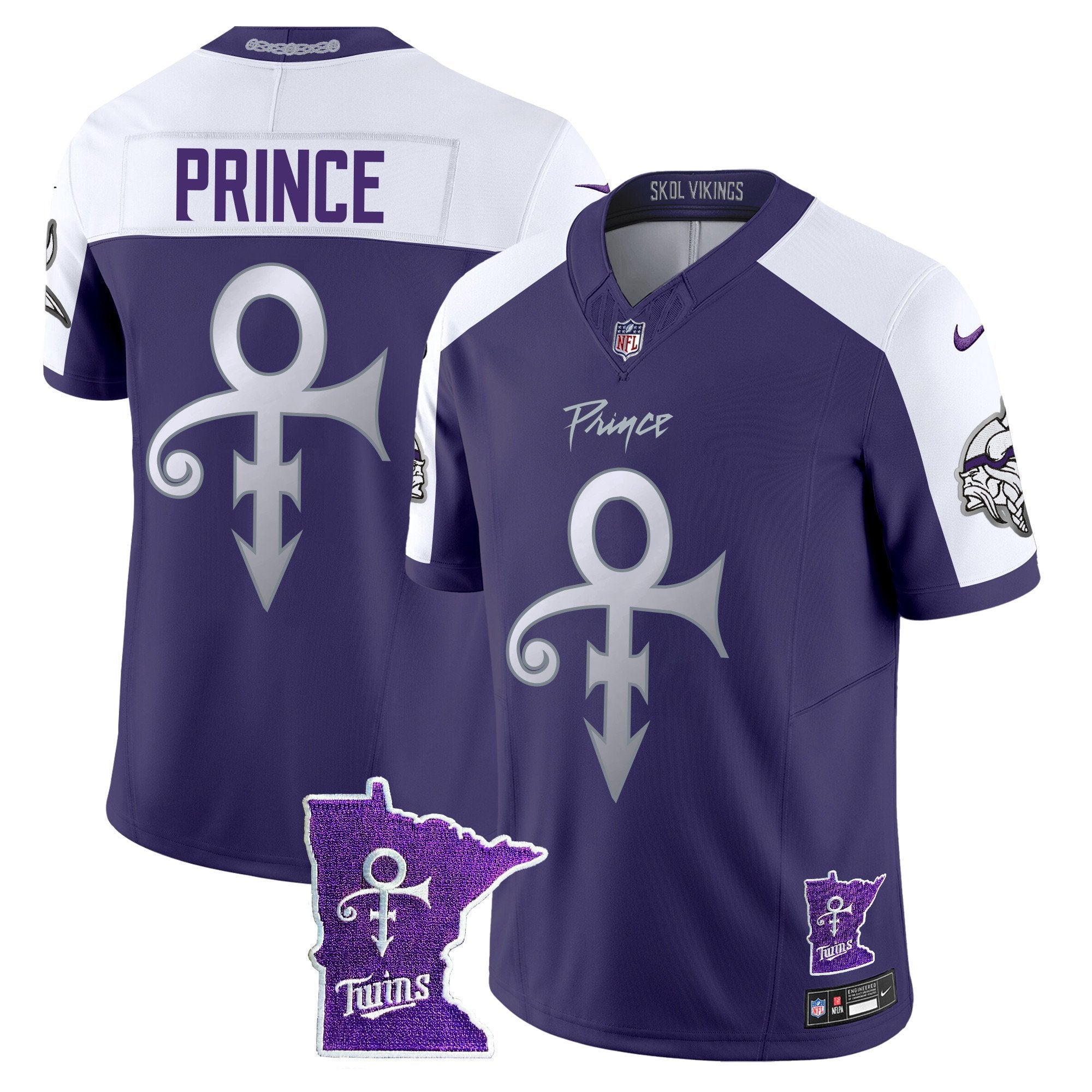 Men's Minnesota Vikings 2024 Prince Vapor Limited Jersey V2 - All Stitched - Purple Alternate, Prince