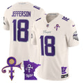 Men's Minnesota Vikings 2024 Prince Vapor Limited Jersey V2 - All Stitched - Cream, Justin Jefferson