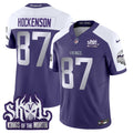 Men's Minnesota Vikings 2024 Winter Warrior Skol Patch Vapor Limited Jersey - All Stitched - Purple Alternate, T.J. Hockenson