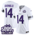 Men's Minnesota Vikings 2024 Winter Warrior Skol Patch Vapor Limited Jersey - All Stitched - White, Sam Darnold