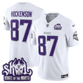 Men's Minnesota Vikings 2024 Winter Warrior Skol Patch Vapor Limited Jersey - All Stitched - White Limited, T.J. Hockenson