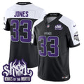 Men's Minnesota Vikings 2024 Winter Warrior Skol Patch Vapor Limited Jersey - All Stitched - Black Alternate, Aaron Jones