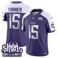 Men's Minnesota Vikings 2024 Winter Warrior Skol Patch Vapor Limited Jersey - All Stitched - Purple Alternate, Dallas Turner