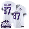 Men's Minnesota Vikings 2024 Winter Warrior Skol Patch Vapor Limited Jersey - All Stitched - White, T.J. Hockenson