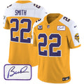 Men's Minnesota Vikings Bud Grant Patch Classic Limited Jersey V3 - All Stitched - Gold Alternate, Harrison Smith