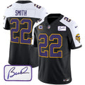 Men's Minnesota Vikings Bud Grant Patch Classic Limited Jersey V3 - All Stitched - Black Alternate, Harrison Smith