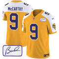 Men's Minnesota Vikings Bud Grant Patch Classic Limited Jersey V3 - All Stitched - Gold Alternate, J.J. McCarthy