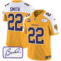 Men's Minnesota Vikings Bud Grant Patch Classic Limited Jersey V6 - All Stitched - Gold Alternate, Harrison Smith